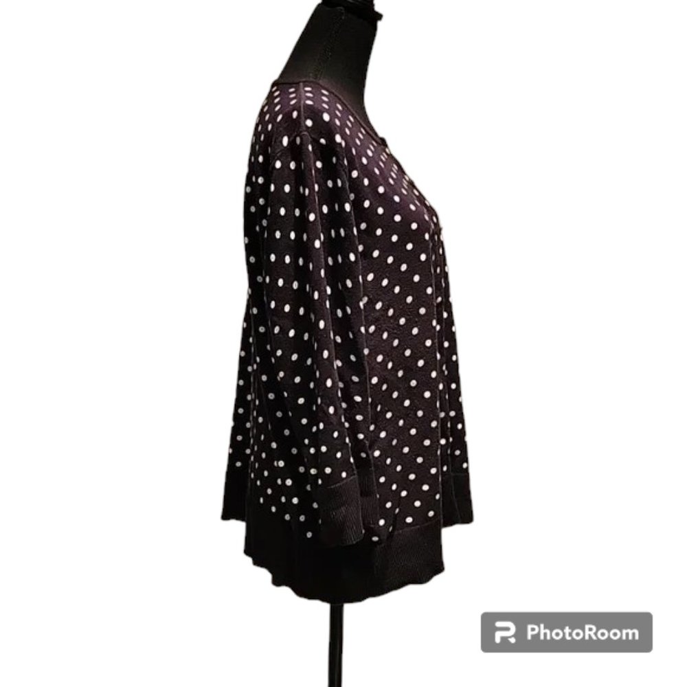 Nue Options Polka-dot Cardigan, 2X - Picture 5 of 10